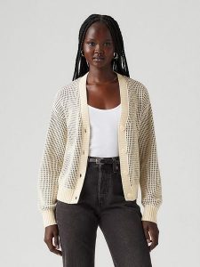 Levi's Kardigan w kolorze kremowo-niebiesko-czarnym rozmiar: XS. Brązowe kardigany Levi's®. Za 144,58 zł.