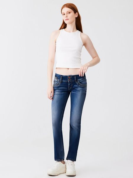 LTB Dżinsy - Slim fit - w kolorze granatowym rozmiar: W32/L30. Niebieskie jeansy LTB, z aplikacjami, ze skóry. Za 166,10 zł.