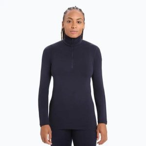 ICEBREAKER Koszulka damska 260 Tech LS Half Zip Midnight Navy-S. Czerwone koszule nocne Icebreaker, bez wzorów, z wełny, bez ramiączek. W wyprzedaży za 542,40 zł.