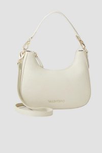 VALENTINO Ecru torebka Brixton Hobo Bag. Brązowe torebki klasyczne Valentino by Mario Valentino, bez wzorów, ze skóry ekologicznej, bez dodatków. W wyprzedaży za 340,99 zł.