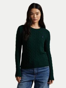 Polo Ralph Lauren Sweter 211971865009 Zielony Slim Fit. Zielone swetry klasyczne Polo Ralph Lauren, xl, z wełny, bez kołnierzyka. Za 589,99 zł.