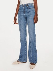TWINSET Jeansy 242TP2563 Niebieski Straight Fit. Niebieskie jeansy Twinset, bez wzorów, z bawełny. Za 559,99 zł.