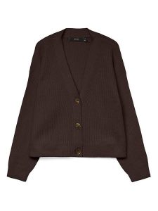 Vero Moda Kardigan w kolorze ciemnobrązowym rozmiar: S. Brązowe kardigany Vero Moda, z materiału. Za 86,99 zł.