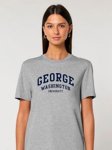 American Universities Koszulka "George Washington University" w kolorze szarym rozmiar: L. Szare bluzki American Universities, l, bez wzorów, z bawełny, bez kołnierzyka, bez ramiączek. Za 74,63 zł.