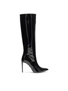 Nine West Kozaki LAMIAH ZL22045HCC Czarny. Czarne kozaki Nine West, bez wzorów, ze skóry, bez obcasa, na szpilce, bez zapięcia. Za 329,99 zł.