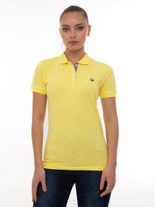 SIR RAYMOND TAILOR Koszulka polo "Angie" w kolorze żółtym rozmiar: M. Żółte bluzki Sir Raymond Tailor, m, bez wzorów, z bawełny, bez kołnierzyka, bez ramiączek. Za 162,11 zł.