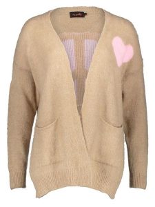 Miss goodlife Kardigan "Peace" w kolorze beżowym rozmiar: XS. Brązowe kardigany miss goodlife, z wełny. Za 208,99 zł.