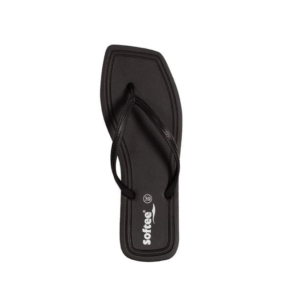 Klapki damskie Softee Capri. Białe klapki SOFTEE, bez wzorów, z materiału, bez obcasa. Za 126,99 zł.