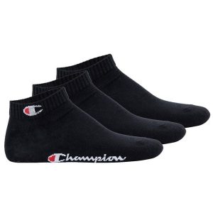 Skarpety Champion 3pk Quarter Socks. Czarne skarpetki Champion, bez wzorów. Za 34,90 zł.