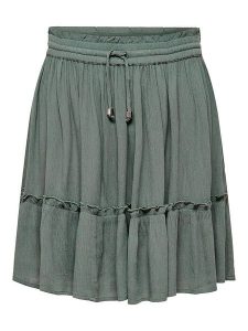 ONLY Spódnica "Ibiza" w kolorze zielonym rozmiar: L. Zielone spódnice ONLY, na imprezę, l, bez wzorów, z włókna, mini. Za 74,63 zł.