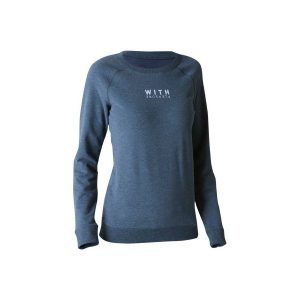 Bluza 500 Gym. Niebieskie bluzy marki DOMYOS, z bawełny. W wyprzedaży za 29,99 zł.