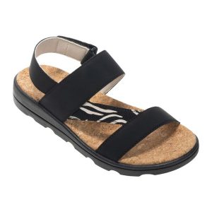 Sandały Damskie Rylie Z Nadrukiem Zebry. Czarne buty trekkingowe Regatta, bez zapięcia. Za 227,99 zł.