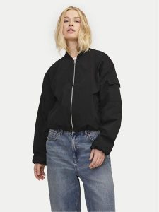 JJXX Kurtka bomber Leila 12253330 Czarny Regular Fit. Czarne kurtki JJXX, s, bez wzorów, z syntetyku, bez kaptura. Za 229,99 zł.