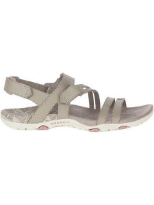 Merrell Skórzane sandały "Sandspur Rose Convert" w kolorze beżowym rozmiar: 41. Brązowe sandały Merrell, bez wzorów, z otwartym noskiem, bez obcasa, bez zapięcia. Za 272,31 zł.