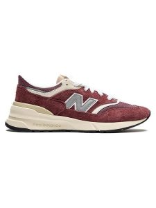 New Balance Skórzane sneakersy "U997" w kolorze czerwonym rozmiar: 41,5. Czerwone trampki New Balance, bez wzorów, z materiału, bez zapięcia. Za 352,21 zł.