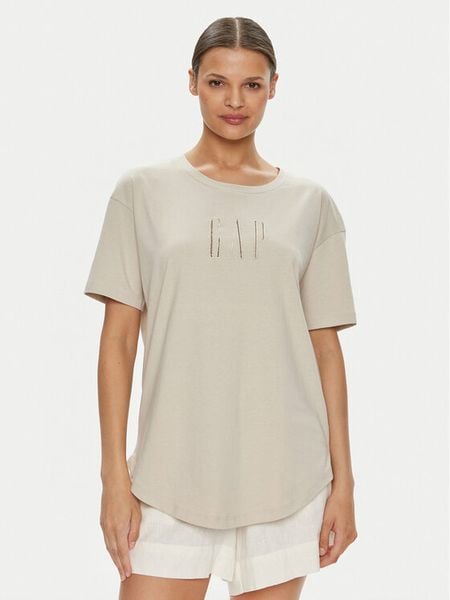 Gap T-Shirt 627139-03 Écru Loose Fit. T-shirty GAP, xs, bez wzorów, z bawełny, bez kołnierzyka, bez ramiączek. Za 119,99 zł.