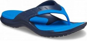 Japonki Dla Dorosłych Crocs Modi Sport Flip. Niebieskie klapki Crocs, bez wzorów, z materiału, bez obcasa. Za 139,99 zł.