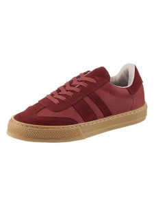 Heine Skórzane sneakersy w kolorze czerwonym rozmiar: 38. Czerwone trampki Heine, bez wzorów, bez zapięcia. Za 87,45 zł.