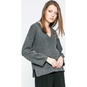 Jacqueline de Yong - Sweter Duo. Szare swetry oversize marki Jacqueline de Yong, z dzianiny. W wyprzedaży za 49,90 zł.