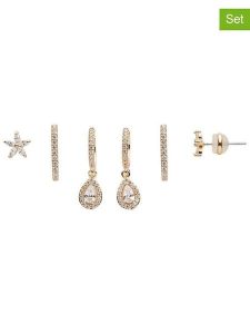 U.S. Polo Assn. Pozłacane kolczyki (3 pary) z kryształami rozmiar: onesize. Żółte kolczyki U.S. Polo Assn., z kryształem, metalowe. Za 73,99 zł.