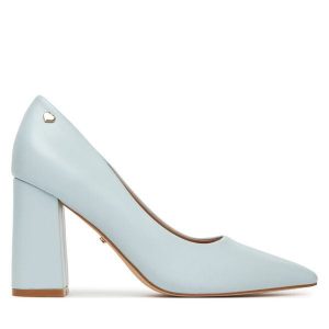 Czółenka DeeZee. Niebieskie czółenka DeeZee, bez wzorów, bez obcasa, bez zapięcia. Za 139,99 zł.