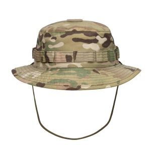 Kapelusz turystyczny Boonie Mk2 Multicam. Brązowe kapelusze HELIKON-TEX, bez wzorów, z bawełny, militarne. Za 95,99 zł.