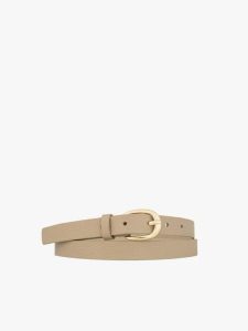 Beżowy pasek ze skóry licowej. Brązowe paski Ryłko, bez wzorów, ze skóry, eleganckie. Za 99,99 zł.