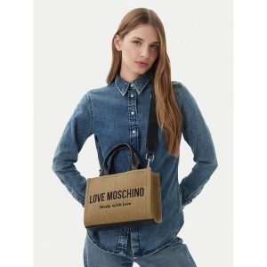 Torebka LOVE MOSCHINO. Brązowe torebki klasyczne LOVE MOSCHINO, bez wzorów, bez dodatków. Za 679,99 zł.