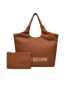 LOVE MOSCHINO Torebka JC4396PP0NKD020A Brązowy. Brązowe torebki klasyczne LOVE MOSCHINO, bez wzorów, ze skóry, bez dodatków. Za 629,99 zł.