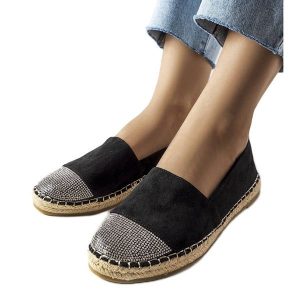 Inna Czarne mokasyny espadryle Magali. Czarne espadryle bez wzorów, bez obcasa. Za 84,15 zł.