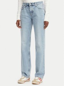 Tommy Jeans Jeansy Sophie DW0DW23582 Niebieski jasny Straight Fit. Niebieskie jeansy Tommy Jeans, bez wzorów, z bawełny. Za 329,99 zł.