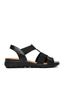 Go Soft Sandały CEO-WI16-INES-07 Czarny. Czarne sandały Go Soft, bez wzorów, ze skóry, bez obcasa, na płaskiej podeszwie, bez zapięcia. Za 179,99 zł.