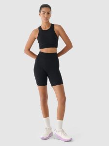 4F Legginsy kolarki treningowe bezszwowe 4F x Anna Lewandowska - czarne XXS/XS. Czarne legginsy 4f, bez wzorów, z dzianiny, z podwyższonym stanem. W wyprzedaży za 79,99 zł.