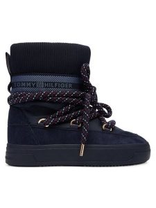 Tommy Hilfiger Śniegowce Tommytech Rwb Snowboot Warm FW0FW09163 Granatowy. Niebieskie buty zimowe TOMMY HILFIGER, z materiału, bez obcasa, bez zapięcia. Za 559,99 zł.