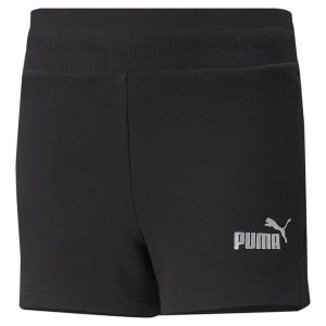 Młodzieżowe szorty Essentials+ PUMA Black. Czarna szorty Puma, bez wzorów, eleganckie. W wyprzedaży za 96,50 zł.