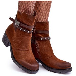 Ocieplane Botki Na Obcasie Camel Effie brązowe. Brązowe botki bez wzorów, ze skóry ekologicznej, bez obcasa, na obcasie, bez zapięcia. Za 182,95 zł.