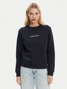 Guess Jeans Bluza W4YQ10 KC811 Granatowy Regular Fit. Niebieskie bluzy Guess Jeans, m, z aplikacjami, z bawełny, bez kaptura. Za 189,99 zł.