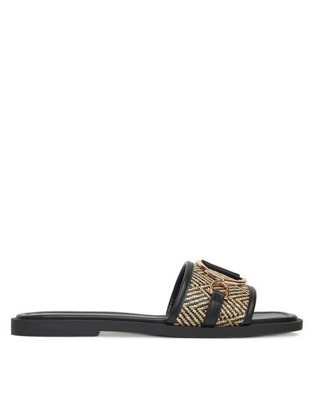 JENNY Klapki WS5727-01 Czarny. Czarne klapki Jenny, bez wzorów, z materiału, bez obcasa. Za 99,99 zł.