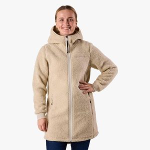 Bluza polarowa turystyka damska Swedemount Lofoten Pile Coat wodoodporna. Brązowe bluzy SWEDEMOUNT, na zimę, bez wzorów, z polaru, bez kaptura. W wyprzedaży za 297,00 zł.
