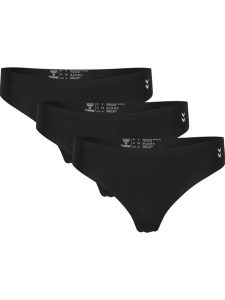 Stringi damskie Hummel MT Breeze (x3). Czarne stringi Hummel, bez wzorów, z bawełny. Za 166,50 zł.