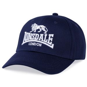 Czapka Lonsdale Salford. Niebieskie czapki Lonsdale, bez wzorów, sportowe. Za 147,50 zł.