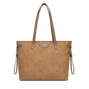 Torebka Beverly Hills Polo Club. Brązowe shopper bag Beverly Hills Polo Club, bez wzorów, bez dodatków. Za 229,99 zł.