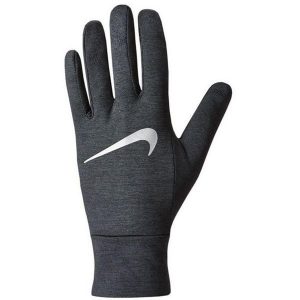 Rękawiczki Do Biegania Damskie Z Polaru DriFIT. Szare rękawiczki Nike, bez wzorów, z polaru. Za 266,99 zł.