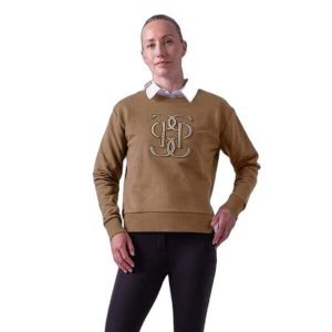 Bluza damska PS of Sweden Karla Monogram. Brązowe bluzy PS OF SWEDEN, bez wzorów, bez kaptura. Za 399,65 zł.