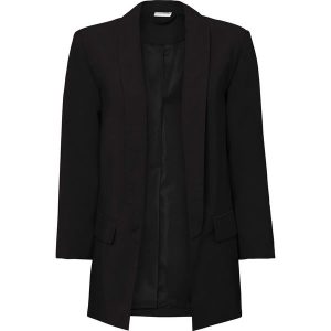 Długi żakiet. Czarne marynarki i żakiety bonprix, bez wzorów, eleganckie. Za 189,99 zł.