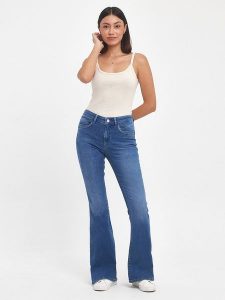 LTB Dżinsy "Novi" - Flare fit - w kolorze niebieskim rozmiar: W25/L32. Niebieskie jeansy LTB, z aplikacjami. Za 74,63 zł.