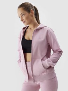 4F Bluza w kolorze jasnoróżowym rozmiar: XS. Różowe bluzy 4f, xs, bez wzorów, bez kaptura. Za 87,81 zł.