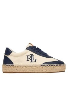 LAUREN RALPH LAUREN Espadryle 802P04428001 Biały. Białe espadryle Lauren Ralph Lauren, bez wzorów, ze skóry, bez obcasa. Za 729,99 zł.