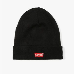 Czapka z daszkiem 230791-11 59 CZAARNY. Czarne czapki Levi's®, bez wzorów, z materiału, eleganckie. Za 107,50 zł.