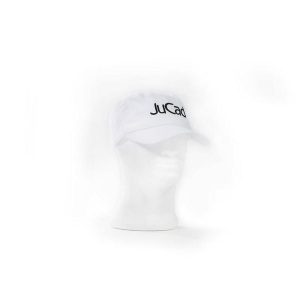 Czapka golfowa JuCad. Białe czapki JUCAD, bez wzorów, z mikrofibry. Za 150,00 zł.
